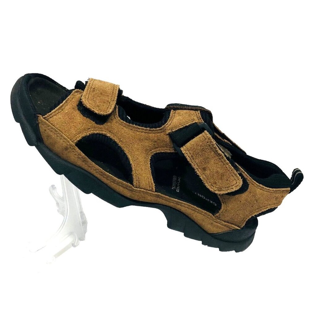 Rockport Trail XCS Sandals Shoes Men 9 Women 10.5 Brown Suede Straps Hike Active